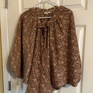 Floral Brown Women's Top